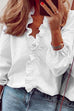 Rosiedress V Neck Long Sleeve Ruffle Blouse Shirt