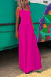 Rosiedress Solid Criss Cross Backless Maxi Cami Dress