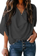 Rosiedress Cowl Neck Short Sleeve Drape Chiffon Shirt