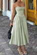 Rosiedress Spaghetti Strap Pocketed Corset Swing Midi Dress
