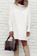 Rosiedress Mockneck Drop Shoulder Solid Mini Dress