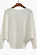 Rosiedress Boat Neck Batwing Sleeves Ribbed Knit Sweater