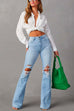 Rosiedress Distressed Bell Bottoms Ripped Trendy Jeans