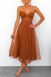 Rosiedress Open Back Waisted Swing Maxi Cami Tulle Dress