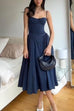 Rosiedress Spaghetti Strap Pocketed Corset Swing Midi Dress
