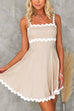 Rosiedress Waisted Ric Rac Color Block Cami Sundress