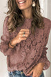 Rosiedress Lace Hollow Out Long Sleeves Tops