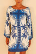 Rosiedress Long Sleeves Printed Mini Shift Dress
