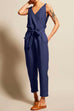 Rosiedress Josh V Neck Bow Knot Sleeveless Jumpsuit