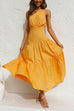 Rosiedress One Shoulder High Waist Tiered Maxi Dress