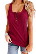 Rosiedress Buttons Sleeveless Stretchy Top