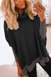 Rosiedress Cowl Neck Long Sleeve Side Split Sweatshirt