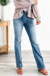 Rosiedress Distressed Straight Leg Stretchy Denim Pants
