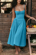 Rosiedress Spaghetti Strap Pocketed Corset Swing Midi Dress