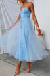 Rosiedress Open Back Waisted Swing Maxi Cami Tulle Dress