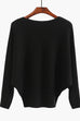 Rosiedress Boat Neck Batwing Sleeves Ribbed Knit Sweater