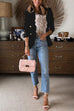 Rosiedress Lapel Double Breasted Open Front Blazer Jacket