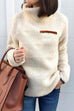 Rosiedress Turtleneck Long Sleeve Zip Fuzzy Pullovers