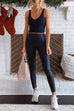 Rosiedress High Waist Faux Leather Full-length Leggings