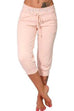 Rosiedress Letter Printed Solid Cropped Pants