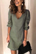 Rosiedress Annette V Neck Elastic Cuffs Mini Dress(5 Colors Available)