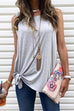 Rosiedress Casual Side Tie Knot Front Tank Top