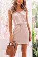 Rosiedress Butterfly On Shoulder Sleeveless Tie Waist Mini Dress