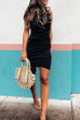 Rosiedress Tulip Hem Ruched Sleeveless Mini Dress