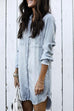 Rosiedress Hot Sale Button Down Denim Shirt Dress ( 2 Colors)