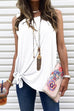 Rosiedress Casual Side Tie Knot Front Tank Top