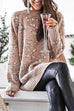 Rosiedress Crewneck Side Split Sequin Glitter Sweater