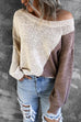 Rosiedress Casual Color Block Loose Knitting Sweater