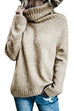 Rosiedress Turtleneck Side Split Solid Casual Sweater