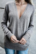 Rosiedress Wrap V Neck Long Sleeve Casual Knitting Sweater