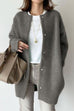 Rosiedress Crewneck Button Down Solid Outwear