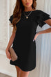 Rosiedress Solid Heaps Sleeve Cozy Mini Dress