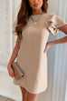 Rosiedress Solid Heaps Sleeve Cozy Mini Dress