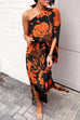 Rosiedress Casual One Shoulder Side Split Printed Dress