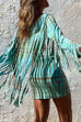 Rosiedress Tassel Long Sleeve Tie Dye Bodycon Dress