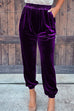 Rosiedress Elastic Waist Velvet Joggers Pants with Pockets
