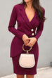 Rosiedress Fashion Style Wrap V Neck Buttons Bodycon Dress