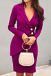 Rosiedress Fashion Style Wrap V Neck Buttons Bodycon Dress