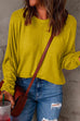Rosiedress Crewneck Batwing Sleeve Plain Sweatshirt