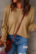 Rosiedress Crewneck Batwing Sleeve Plain Sweatshirt