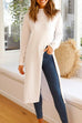 Rosiedress Solid Turtleneck Long Sleeve High Split Dresses