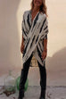 Rosiedress Irregular Front Cross Long Sleeve Tie Dye Top
