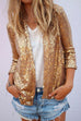 Rosiedress Open Front Long Sleeve Sequin Cardigans