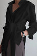 Rosiedress Lapel Long Sleeve Button Down Knot Front Shirt