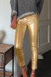 Rosiedress Slim Fit Faux Leather Leggings Pants with Pockets