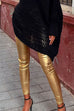 Rosiedress Solid Slim Fit Faux Leather Leggings Pants